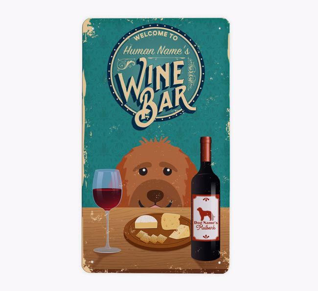 Wine Bar: Personalised {breedFullName} Metal Sign